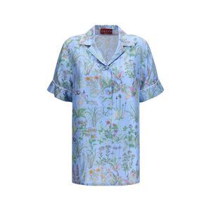 Gucci Women Printed Silk Twill Shirt
